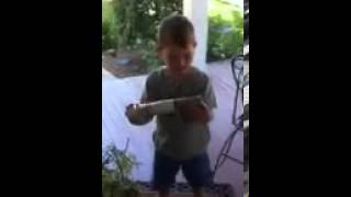 Four-year-old Sean Morrison&#39;s reaction to his picture on the front page