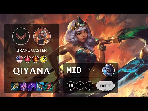 Qiyana Mid vs Talon - NA Grandmaster Patch 12.2