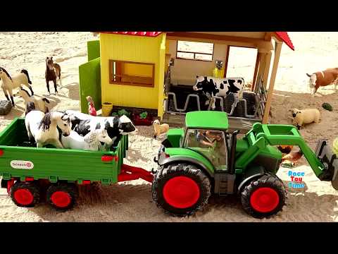 Farm Animal Toys with Schleich Tractor For Kids - Fun Toys For Kids