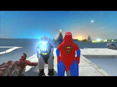 Superman Godzilla VS Batman Godzilla Death Run   Animal Revolt Battle Simulator