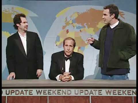 Chevy Chase, Dennis Miller and Norm Macdonald at SNL's 25th Anniversary Special (1999)