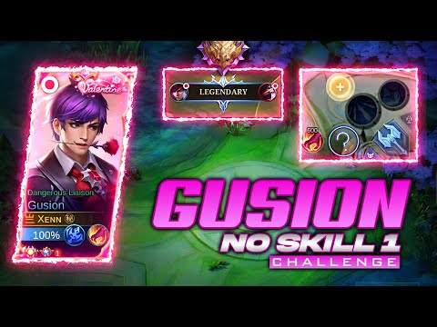 GUSION No SKILL 1 Challenge in MYTHICAL GLORY! | FASTHANDS GUSION GAMEPLAY - MLBB