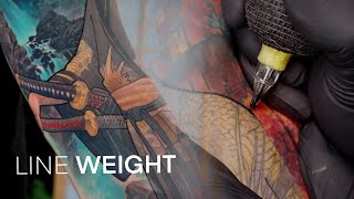 Line weight and round shader tips.