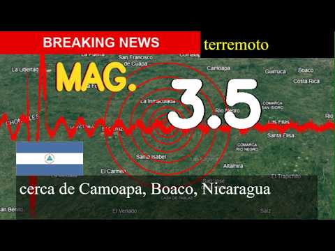 😱🚨 Terremoto cerca de Camoapa, Boaco, Nicaragua actualizaciones en vivo hoy: un temblor de magnitud