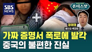 Download lagu 중국 '가짜 증명서' 폭로에 발칵...숨겨진 불편한 진실 / SBS / 온더스팟 mp3