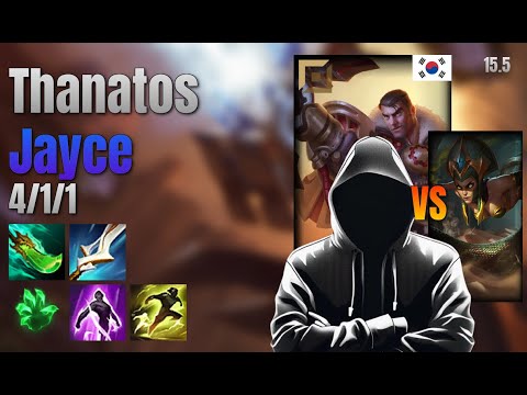 Thanatos Top Jayce vs Cassiopeia lol KR solo rank Full Game 15.5 | 타나토스 제이스 vs 카시오페아