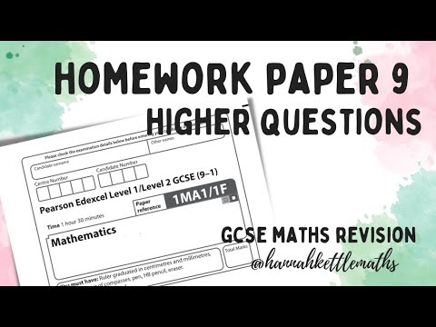 Half Past Paper - Week 9 - Higher Edexcel GCSE Maths - Maths Revision