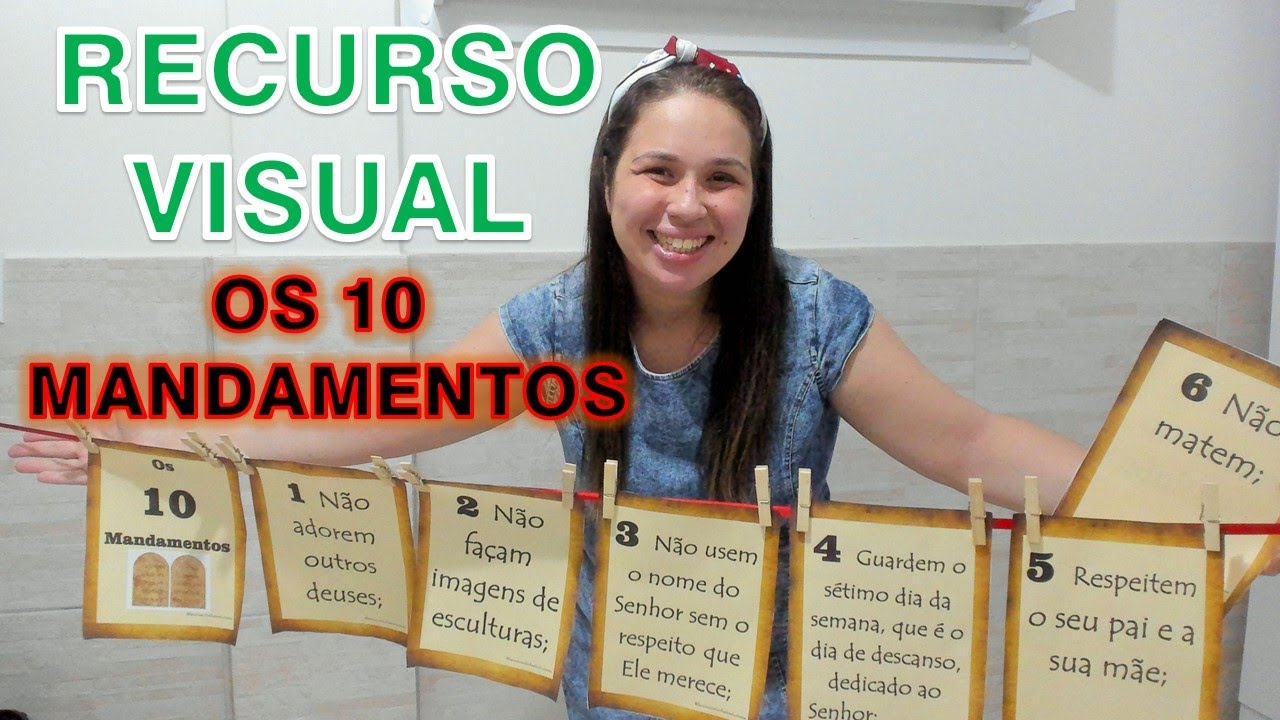 RECURSO VISUAL OS 10 MANDAMENTOS | EBD CRIATIVA | MINISTÉRIO INFANTIL