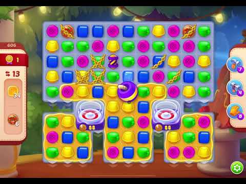 HomeScapes Level 606 no boosters (18 moves)