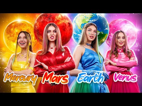 ¡Chicas Mercurio, Marte, Venus y Tierra! Cuatro Planetas en la Escuela de Astronomía