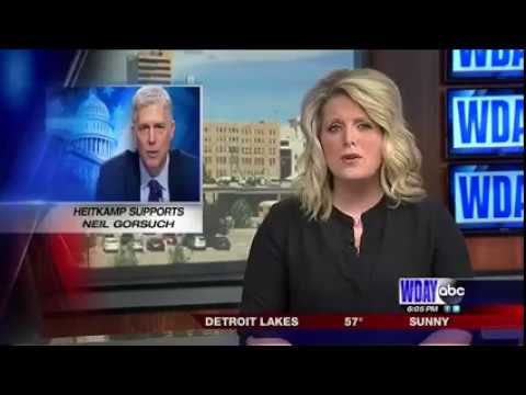 WDAY: Senator Heitkamp Announces Support for Supreme Court Nominee, Gorsuch