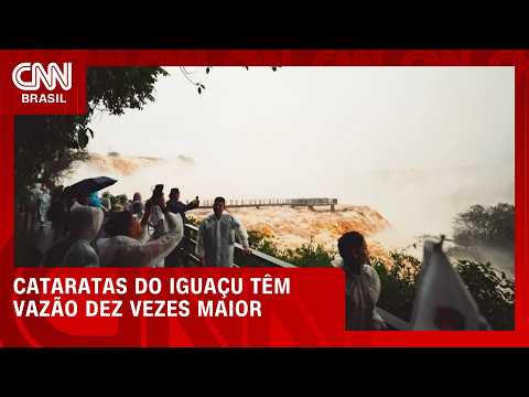 Cataratas do Iguaçu registram vazão dez vezes maior que a média histórica | BASTIDORES CNN