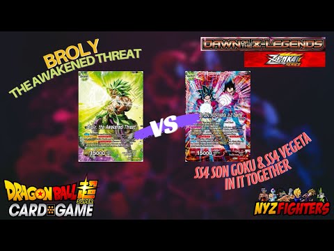 Broly, the Awakened Threat VS SS4 Son Goku & SS4 Vegeta, In It Together #zenkai #nyzfighters #dbscg
