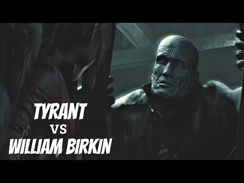 Resident Evil 2 Remake 2019 - Death of Tyrant Cutscene (Mr X vs William Birkin)