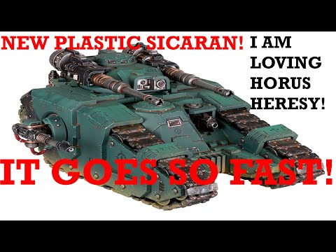 THE NEW PLASTIC HORUS HERESY SICARAN BATTLE TANK IS SO COOL