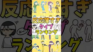 【16TYPE】反応薄すぎランキング #mbti #16パーソナリティ #shorts #ランキング