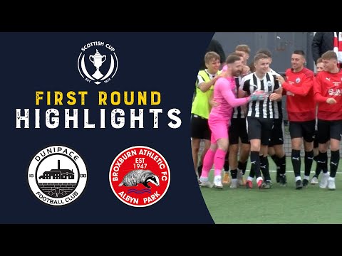 Dunipace 1-1 Broxburn Athletic (4-2 on pens) | Highlights | Scottish Cup First Round 2022-23