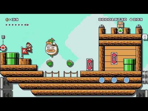 W6-4 ツンドラの飛行船部隊 Scroll Airship 2 by とも - Super Mario Maker - No Commentary 1bo