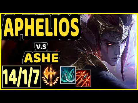 HANS SAMA (APHELIOS) vs ASHE - 14/1/7 KDA BOTTOM ADC CHALLENGER GAMEPLAY - EUW
