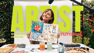 Painting with My Mom and Grandma’s Art — A Creative Tribute Through Time 🎨❤️