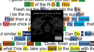 Jay-Z - Public Service Announcement (interlude) (Rhyme Highlighted)