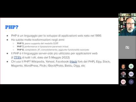 Sviluppo di applicazioni professionali in PHP 8  - Enrico Zimuel (parte 1/2)