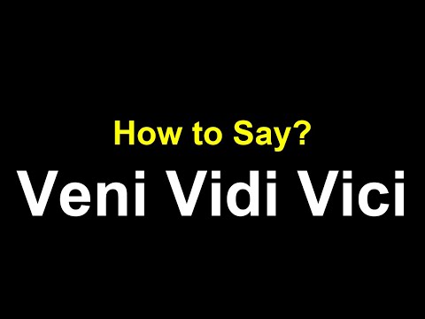 How to Pronounce Veni Vidi Vici Correctly (American & British Accent)