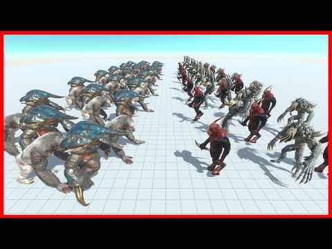 OLD GORO & RANTHOR VS SCOURGE & KOZAROG (40V40) - ANIMAL REVOLT BATTLE SIMULATOR