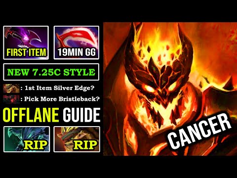 NEW 7.25C STYLE OFFLANE SHADOW FIEND First Item Silver Edge Deleted Bristleback in 2s with 19Min GG