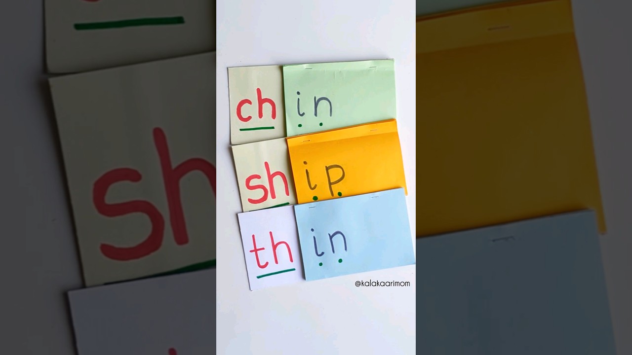 Phonics Digraphs Words Booklet DIY #phonics #phonicsteaching #learntoread #phonicstutorial #reading