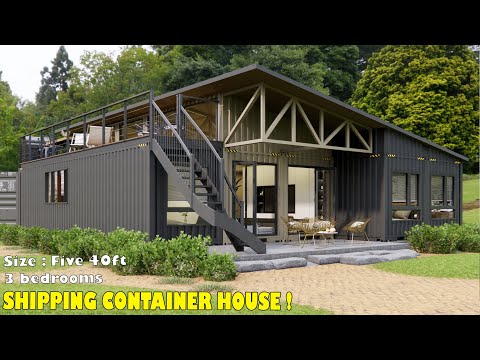 Shipping Container Homes | Modern Sustainable Container House With Three Bedrooms