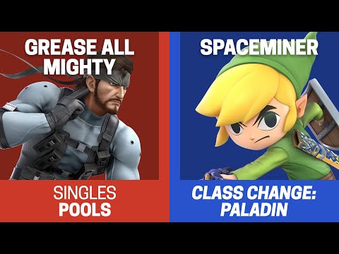 Class Change: Paladin Singles Pools - Grease All Mighty (Snake) vs SpaceMiner (Toon Link) - SSBU