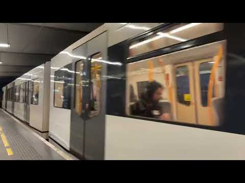 Oslo Metro Sporveien T-Banen line 3 MX3000 arrives at Oslo Central bound for Kolsås