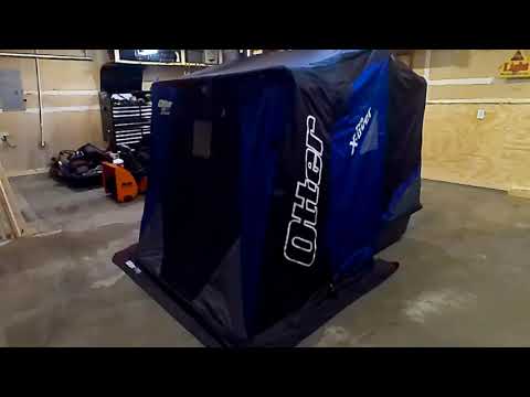 Otter Pro Lodge XT X-over Fish House| 1 year review and walkthrough!