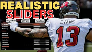 BEST REALISTIC FRANCHISE SLIDERS for Madden 25!
