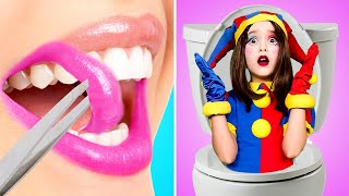 Extreme Makeover From Nerd To Pomni! *Genius Beauty Gadgets, Funny Relatable Situations*