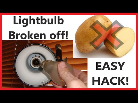 Lightbulb broken off in socket.  Best way to remove.  Easy Hack!