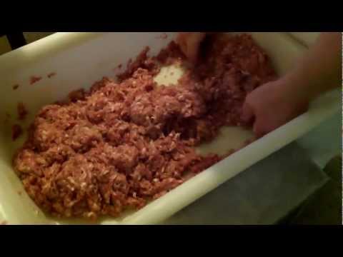 Wurstherstellung lecker Schinkenwurst