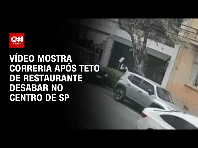 Vídeo mostra correria após desabamento em restaurante onde Fogaça é chef | CNN 360º
