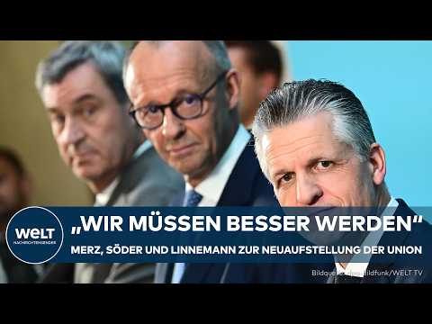Video Thumbnail: DEUTSCHLAND: Neue Spitze der Unionsfraktion! Pressekonferenz mit Merz, Söder, Linnemann und Hoffmann