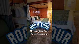 Room Tour 🛳 Norwegian Gem Club Balcony Suite 11086  | NCL cruise Oceanview | camarote con Balcon