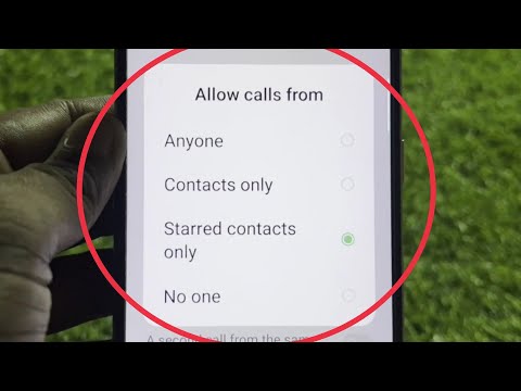 Allow calls from | Anyone | Contacts only | Starred contacts only | No one | oppo mobile