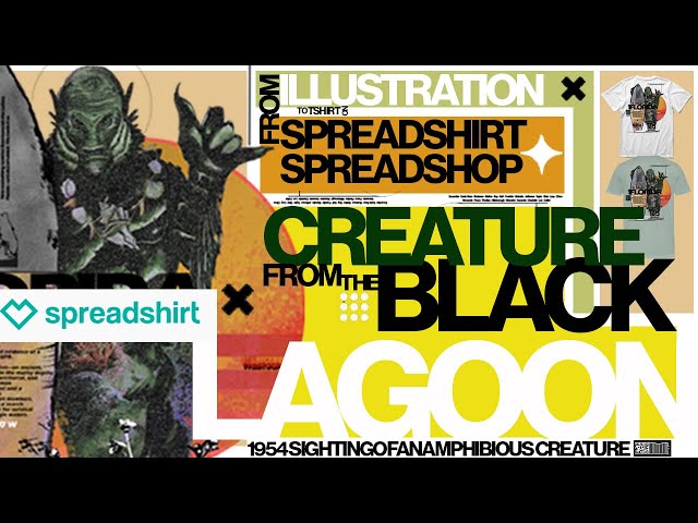 Vídeo relacionado con Black Lagoon Swim Team - Tatuaje tradicional vintage de terror Camiseta