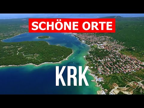 Insel Krk, Kroatien | Reise, Strand, Meer, Tourismus, Städte | Drohne 4k Video | Krk schöne Orte