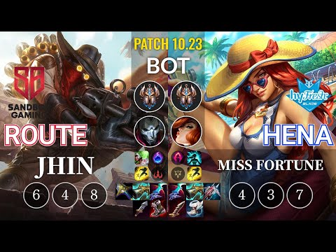 SB Route Jhin vs hyF Hena Miss Fortune Bot - KR Patch 10.23