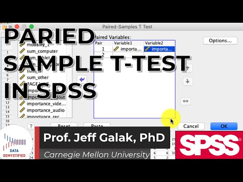 Paired Sample t-Test in SPSS Tutorial (SPSS Tutorial Video #14) - Comparing Two Variables