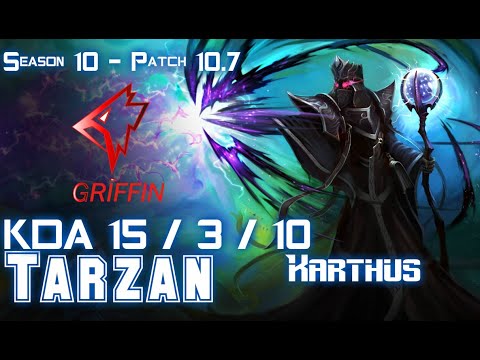 GRF Tarzan KARTHUS vs GRAVES Jungle - Patch 10.7 KR Ranked