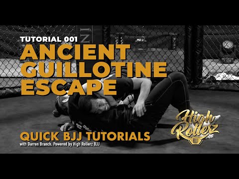 The Ancient Guillotine Escape by Darren Branch | High Rollerz Academy - Jiu Jitsu Instructionals