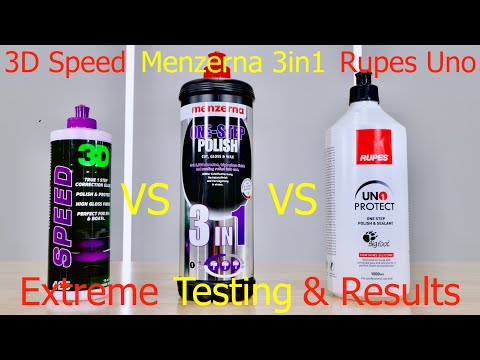 Best AIO (All in one) Car Polish - (Traditional) HD 3D Speed vs Menzerna 3in1 vs Rupes Uno Protect!