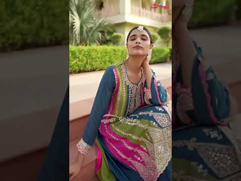 Your Choice Zoyaa Blooming Chinon Wholesale Designer Readymade Salwar Suit Catalog – product video thumbnail